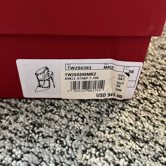 Leopard Valentino ankle strap 100mm main image 1